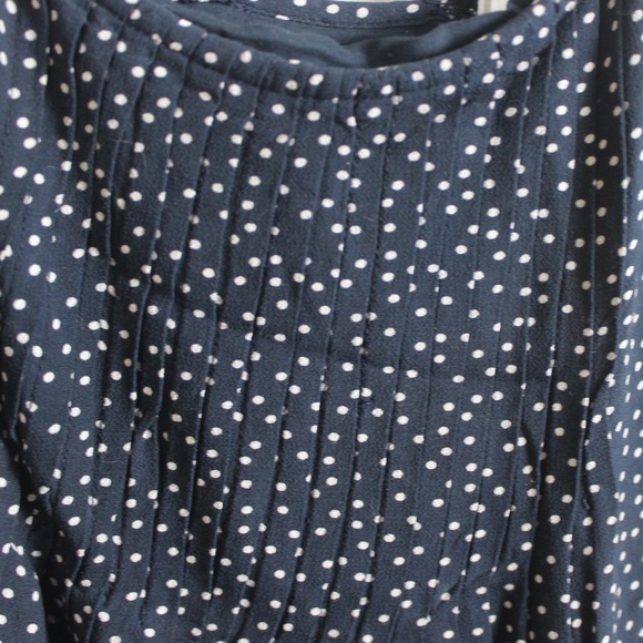 Abercrombie Fitch Navy White Polka Dot Mini Dress Cami Straps Button Side Small - Picture 5 of 9